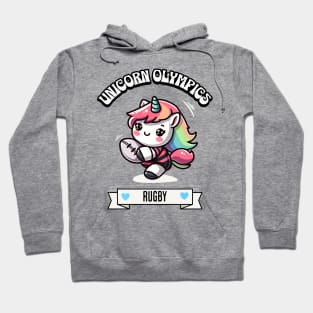 Rugby Unicorn Olympics 🏉🦄 - Tackle the Cuteness! Hoodie